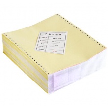 得力（deli）珊瑚海S241-5CS五联彩色电脑打印纸整张80列（撕边 色序：白红蓝绿黄 1000页/箱）