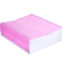 得力（deli）珊瑚海彩色电脑打印纸S241-2-1/2C二层二等分80列(不撕边 色序：白红 1000页/箱)