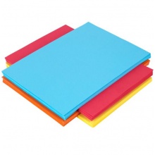 得力（deli） 7393A4 深蓝色彩色复印纸 80g 100张/包 单包装