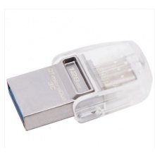 金士顿（Kingston）DTDUO3C 128GB U盘 USB3.1 和 Type-C 双接口 半透明车载U盘