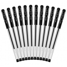 晨光(M&G)文具K35黑色0.5mm经典按动子弹头中性笔签字笔水笔 12支/盒