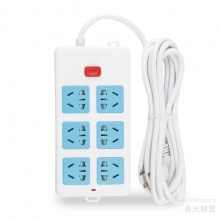 晨光标朗3米线总控双排6孔插座AEAS98630